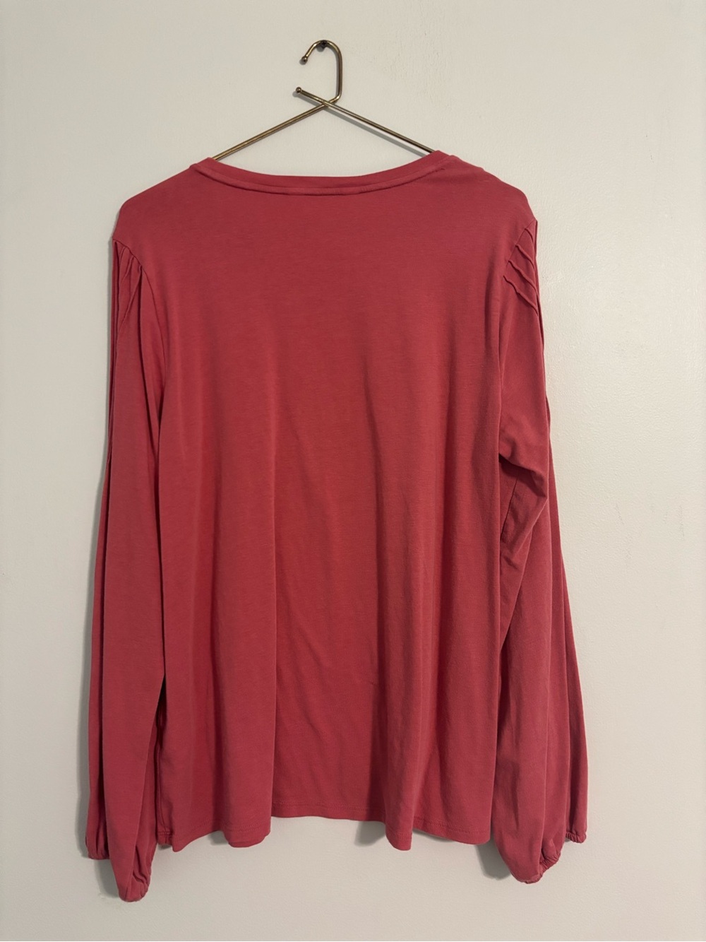 LC Lauren Conrad Dusty Rose Pleated Long-Sleeve Top - Women’s Size Large - Picture 5 of 13
